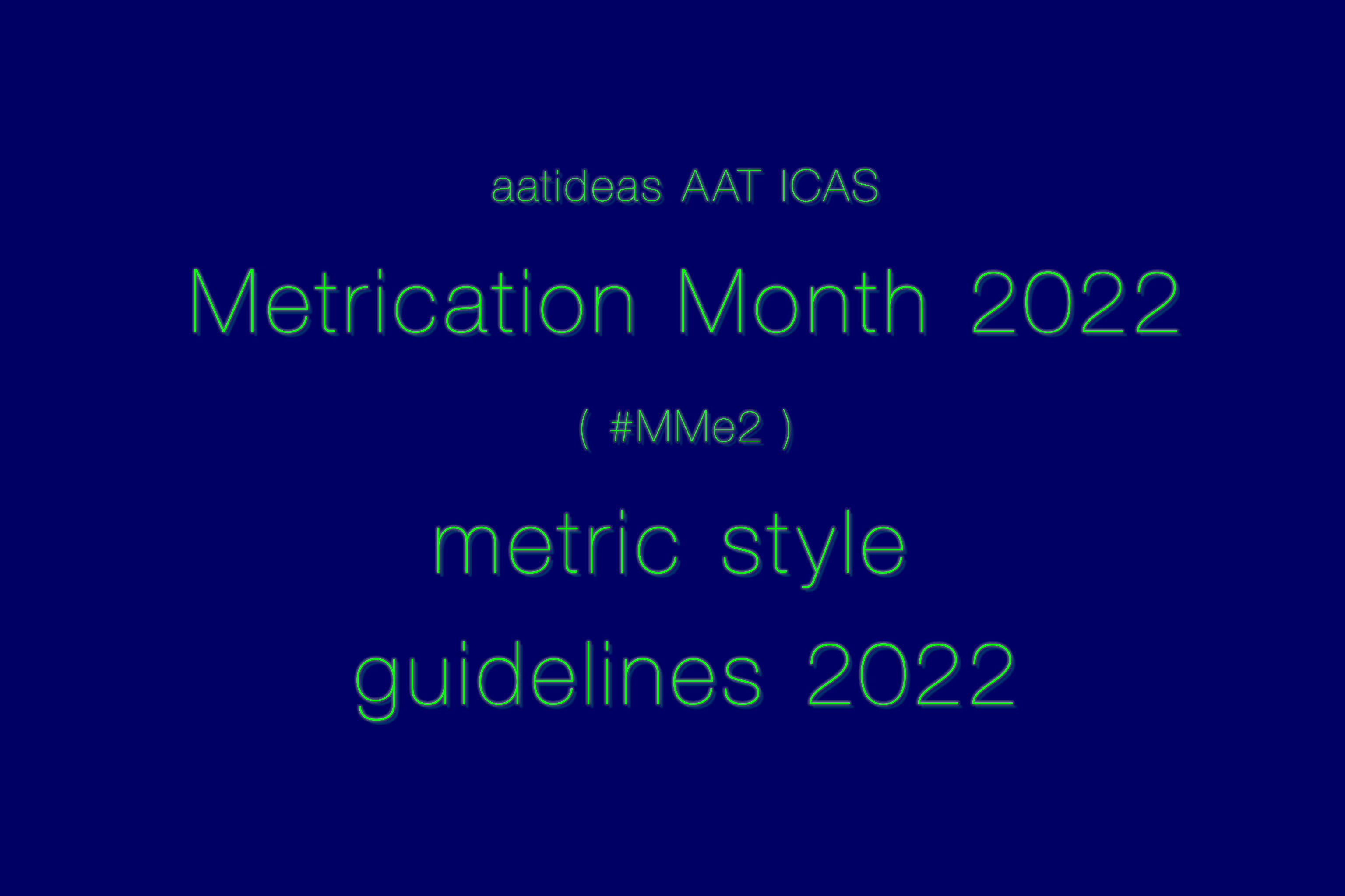 metrication month 2022