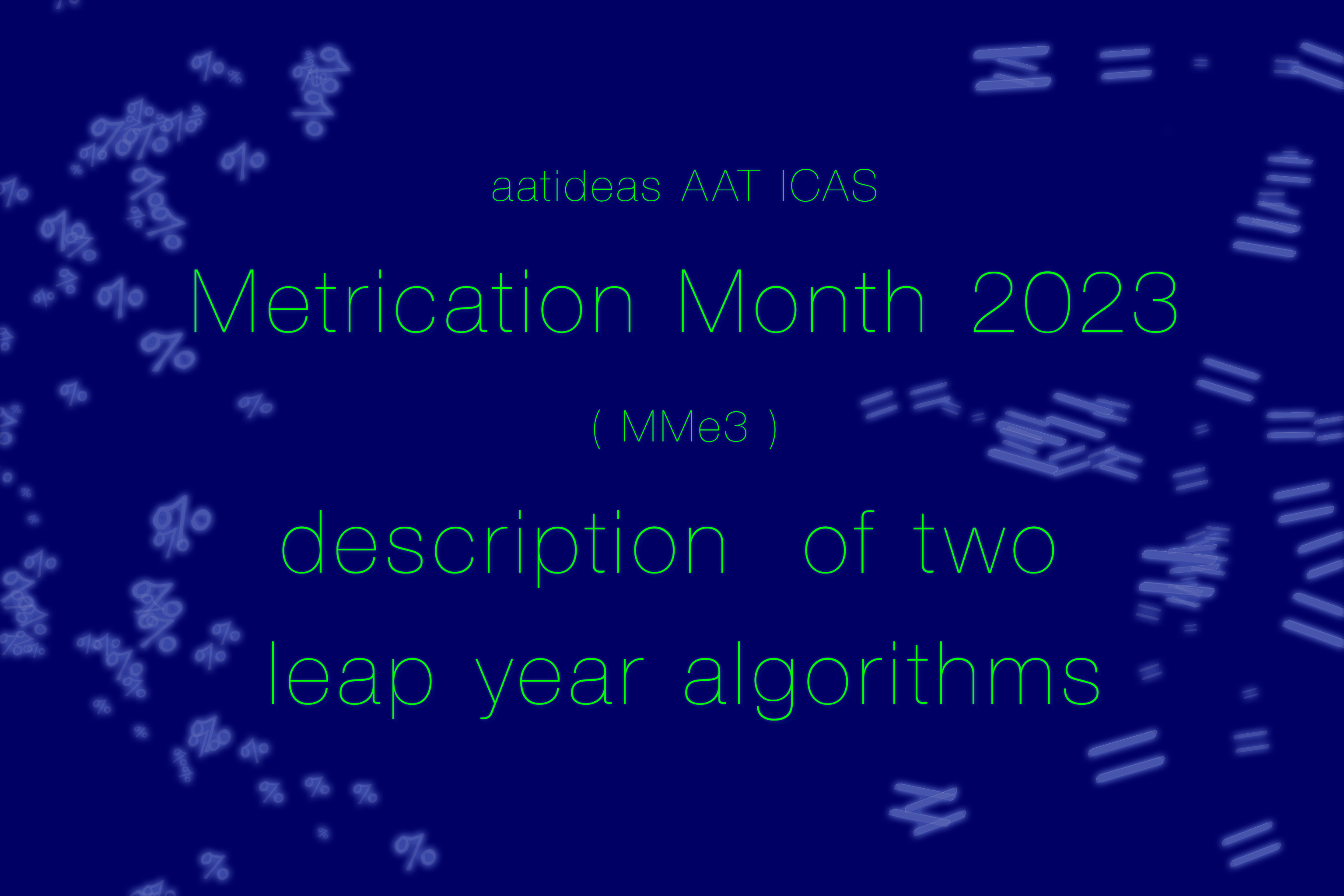 AAT Metrication Month 2023