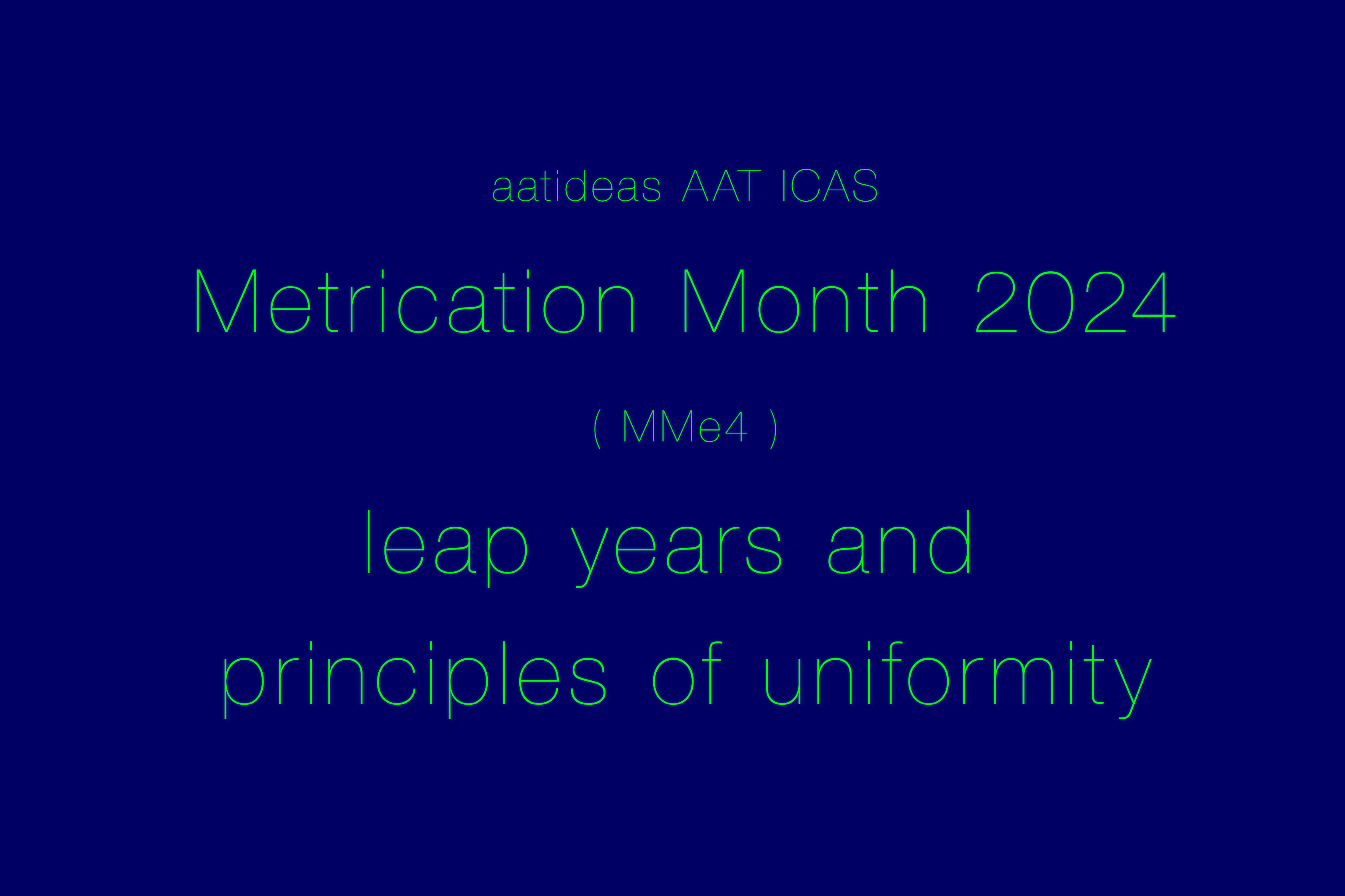 Metrication Month 2024
