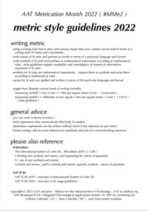 Metrication Month 2022 poster